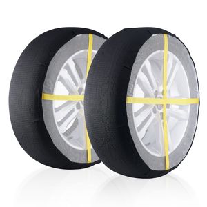 Chaînes à neige épaisses à couverture intégrale pour pneus de voiture, SUV, pick-up – Chaussettes de pneu en fibre de polyester avec protection anti-glisse pour la neige - Product Image 4