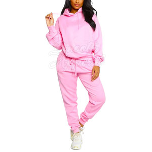 Conjunto Deportivo de 2 Piezas para Mujer, Invierno, Estilo Casual, Color Sólido, Cómodo, Diseño Elegante, 100% Algodón, para Gimnasio, Ejercicio, Trotar - Product Image 6