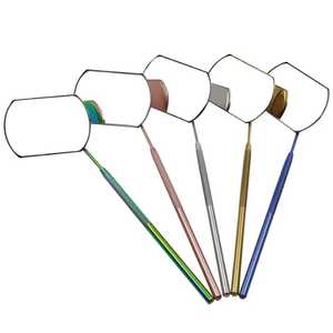Espejo de Extensión de Pestañas Personalizado de Acero Inoxidable con Luz - Espejo Cosmético Portátil con Aumento de un Solo Lado - Product Image 5