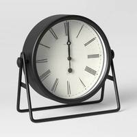 Reloj de Escritorio Metálico Hecho a Mano para Decoración Interior Artística con Estructura Única y Presencia Premium en la Mesa