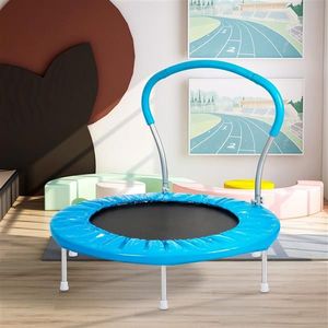 36-Inch Metal Trampoline with Handle Black Color - Product Image 1