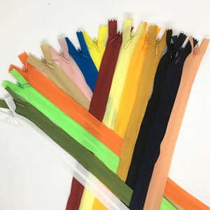 Precio Bajo de Fábrica, Color Personalizado al por Mayor 3 #   Cremallera textil de nailon de extremo cerrado, cremallera invisible para ropa, cremallera oculta - Product Image 3