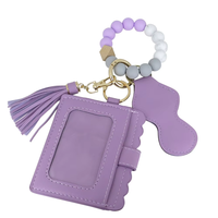 Bracelet porte-clés en cuir PU pour femme, très demandé, de haute qualité, tendance, avec porte-cartes et portefeuille