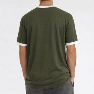 Manufacture Wholesale Custom High Quality Blank Cotton Oversized <b>Ringer</b> <b>t</b> <b>Shirt</b> Men High Class - Product Image 5