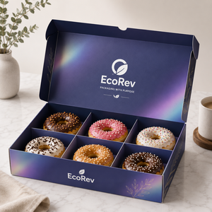 Caja de Cartón Ranurada Personalizada OEM para Donuts con Impresión a Cuatro Colores, Empaque Reciclable - Product Image 5