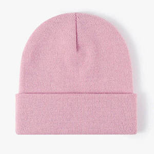 Unisex Solid Color Beanie <b>Hat</b> 100% Acrylic Knitted Winter <b>Cap</b> Casual Style Adult Size 56-58CM - Product Image 2