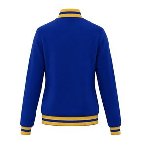 เสื้อแจ็คเก็ตบอมเบอร์ลำลองผ้าซาตินสำหรับผู้หญิง Sigma Gamma Rho แบบซิปด้านหน้า แขนยาว เสื้อผ้าแฟชั่นสำหรับชมรมนักศึกษากรีก OEM ODM - Product Image 2