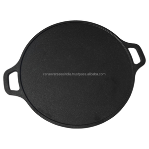 กระทะเหล็กหล่อแบบดั้งเดิมสำหรับทำโดซา ทาวา แผ่นเหล็กแบนเคลือบสารกันติด ใช้ได้กับเตาแก๊สและเตาแม่เหล็กไฟฟ้า ทนทาน เหมาะสำหรับทำโรตี ชาปาตี แพนเค้ก เครป - Product Image 5