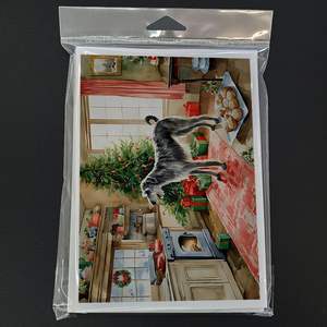 Paquet de 8 biscuits de Noël lévrier irlandais fantaisistes de taille A7 5x7 cartes de voeux avec enveloppes - Product Image 3