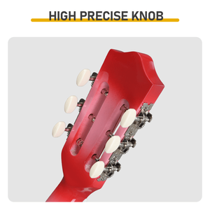 Guitarra Acústica de 30 Pulgadas, Color Rosa, con Púa, Cuerdas, Capo, Funda, Afinador, Correa para el Hombro - Product Image 6