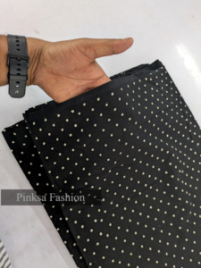 Polka Dot Cotton Fabric - Breathable Black & <b>White</b> Printed Material for Summer Dresses, Shirts, DIY Sewing & Home Textile - Product Image 3
