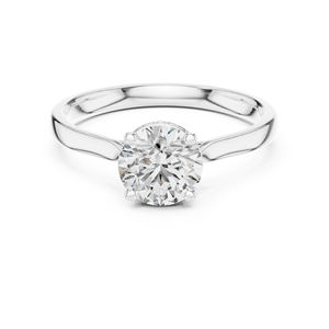 Anillo Clásico de Oro Blanco de 14K con Diamante Cultivado en Laboratorio de 1.24 Ct, Certificado por IGI, para Mujer |   Ropa de Oficina |   Diamante Cultivado Nuevo - Product Image 1