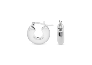 ต่างหูห่วงทรงกลมแบบเรียบขนาดกลาง [เส้นผ่านศูนย์กลาง 5.5 มม.] - Product Image 1