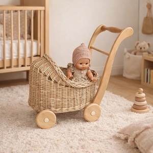 Corralito de Mimbre Creativo para Muñecas, Porta Muñecas para Niños, Diseño Escandinavo, Duradero, Fácil de Montar, Embalaje Estándar - Product Image 4
