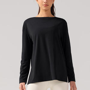 Low MOQ Women Long Sleeve Crop <b>Tops</b> Fitted Crop Shirts Trendy Boutique Fashion Supply Factory Price USA - Product Image 3