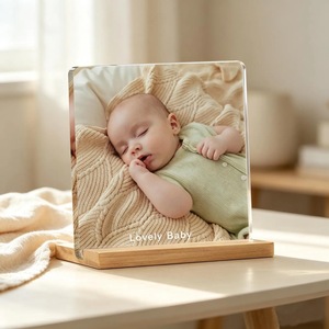 Clear Acrylic 4 Color Rectangle Photo <b>Frame</b> UV <b>Printing</b> Shatterproof Waterproof Free Standing Horizontal Tabletop Display Modern - Product Image 3