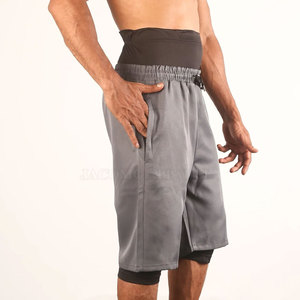 Premium Quality Custom Athletic Style Men Awrah Shorts With Elastic Waist Long Length And Functional Side Pockets - Product Image 4