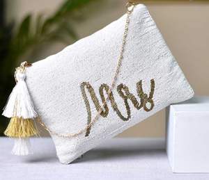 Sac à main élégant fait main en perles brodées, sac à bandoulière pour femme, sac de créateur tendance avec sangle réglable - Product Image 1