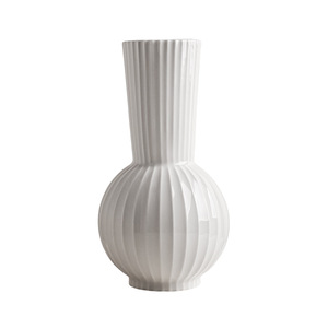Jarrón de Cerámica Blanco <span class=keywords><strong>Minimalista</strong></span> Nórdico con Textura Acanalada, Jarrón Decorativo para Flores, Centro de Mesa para Sala de Estar, Decoración de Bodas - Product Image 4
