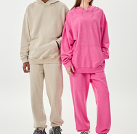 Ensemble de survêtement sportswear streetwear surdimensionné pour homme en polyester/coton tricoté respirant avec logo personnalisé – Collection automne