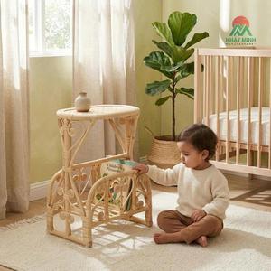Table en rotin pour enfants NhAT Minh, forme ovale, design tropical, écologique, utilisation en intérieur - Product Image 3
