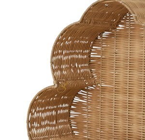 Étagère murale en rotin à niveaux pour chambre d'enfant, bibliothèque flottante décorative en osier, organisateur de rangement pour chambre de bébé - Product Image 5