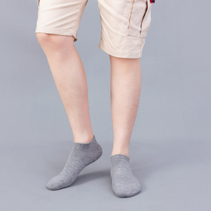 Men Ankle <b>Socks</b> 100% Cotton Breathable Knitted Solid Regular Fit Winter Daily Wear Quick Dry Thin - Product Image 1