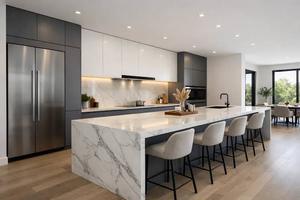 Encimera de Granito Pulido Blanco Chino para Isla de Cocina, Estilo Mármol Moderno, para Renovación de Hoteles, Apartamentos y Villas - Product Image 2