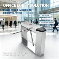 Tourniquet Trépied 304 Extérieur Étanche Portillon Piétonnier Vente en Gros Usine Contrôle d'Accès IA Face ID OEM RFID Portillon de Sécurité à 3 Bras