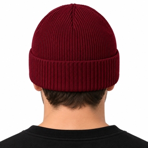 Bonnet unisexe en tricot à revers, finition soignée, toucher doux, confort ajusté, idéal pour les jours froids, ajustement facile, look intemporel, couvre-chef, casquette d'usine d'exportation - Product Image 2