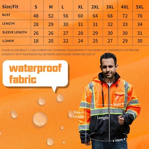 เสื้อแจ็คเก็ตนิรภัยสะท้อนแสงสำหรับผู้ชาย ANSI Class 3 Type R ผ้าฟลีซ กันลม ปิดด้วยซิป เหมาะสำหรับงานหนักและสวมใส่ในฤดูหนาว - Product Image 2