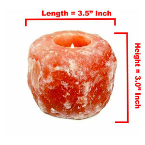Lampe bougeoir en sel de cristal naturel de l'Himalaya, artisanale, à toucher naturel, pour une ambiance romantique, à prix abordable - Product Image 3