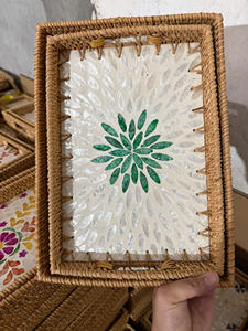 Panier à fruits en rotin naturel fait main, plateau tissé pour le rangement des aliments, cuisine, salon, décoration de la maison - Product Image 4