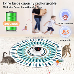 Tự Động 3-Trong-1 Thông Minh Mèo Đồ Chơi Mèo Mèo Con Ẩn & Tìm Kiếm Tương Tác Laser & Di Chuyển Lông Tập Thể Dục Kicker Mèo Tease Stick Đồ Chơi - Product Image 5