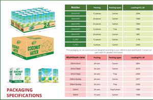 Agua de coco joven de 500ml más vendida con vainilla Jugo de frutas y verduras de alta calidad Fabricación de etiquetas privadas de Vietnam - Product Image 6