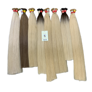 Venta al por mayor Remy Virgen cutícula alineada doble dibujado Ombre Rubio y platino a granel cabello humano vietnamita - Product Image 1