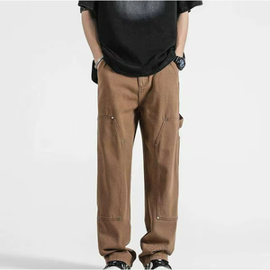 Nuevos pantalones vaqueros de mezclilla con corte de bota y efecto apilado para hombre, estilo urbano, ajustados, lavados, formales de verano - Product Image 3