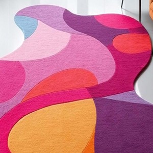 Alfombra Abstracta Hecha a Mano, Alfombra Moderna de Lana Suave y Colorida, Alfombra de Diseño Personalizada para Decoración de Sala de Estar y Dormitorio - Product Image 2