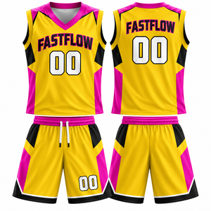Uniformes de Baloncesto Estampados al Por Mayor, Tallas Grandes, Tamaños y Colores Personalizados Disponibles, Logotipos y Números Personalizados - Product Image 3