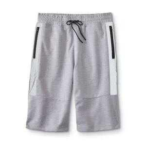 Latest Summer 100% Polyester Drawstring <b>Elastic</b> Waist Cargo <b>Shorts</b> For <b>Men</b> Casual Breathable Fitness Workout Solid Plain Dyed - Product Image 6