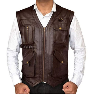Chaleco de Cuero Vaquero Transpirable de Estilo Urbano Moderno para Hombre, Chaleco Vaquero de Cuero Contemporáneo, Prenda Exterior Casual de Verano, Elegante - Product Image 6