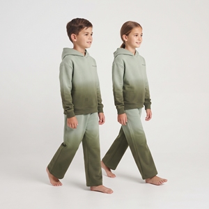 Conjunto Deportivo Sublimado de Dos Colores para Niños, Sudadera con Capucha y Pantalones Anchos, Ropa Deportiva Personalizada para Niños y Niñas, Conjunto de Entrenamiento, Venta al Por Mayor - Product Image 4