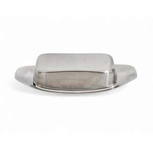 Beurrier moderne en acier inoxydable avec couvercle, boîte de rangement rectangulaire en métal pour beurre, plateau de service pour la cuisine et la table à manger - Product Image 4