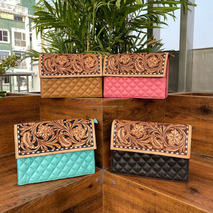 Sacs à bandoulière en cuir matelassé usinés à la main de designer de marque de luxe Sacs à main en cuir de vache treillis diamantés de luxe Pochettes pour femmes - Product Image 3