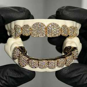 Grillz de Dientes Personalizados con Diamantes de Moissanita, Plata de Ley 925, Estilo Iced Out, Joyería Dental Hip Hop, Estilo Lujoso VVS, Regalo - Product Image 6