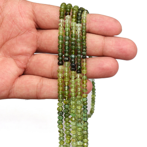 ลูกปัดทัวร์มาลีนสีเขียวเกรด AAA+ ขนาด 4 มม.-5 มม. ทรงเหลี่ยม รอนเดลล์ จากเหมืองคาลาบาร์ ลูกปัดพลอยทัวร์มาลีนธรรมชาติหลากสี สำหรับทำเครื่องประดับ - Product Image 4