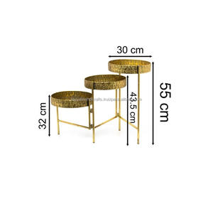 <b>Large</b> Indoor Outdoor Balcony <b>Garden</b> Pot New Design Iron Metal Black Planter Golden Stand Flower Pots Planters - Product Image 4