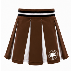 Falda Plisada Color Chocolate para Animadoras, Cintura Alta, Uniforme Deportivo, para Baile, Entrenamiento, Competencia - Product Image 1