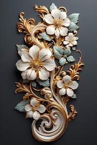 Arte Floral de Pared en Aluminio 3D Original en Oferta, Decoración Floral Colgante para Sala de Estar, Dormitorio, Hotel, Terraza - Product Image 6