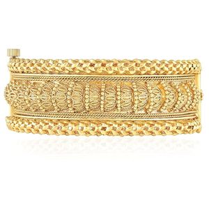 Gold Plated Alloy Bangle Set Women's Classic Bangles Wedding Jewelry <b>Gift</b> - Product Image 5